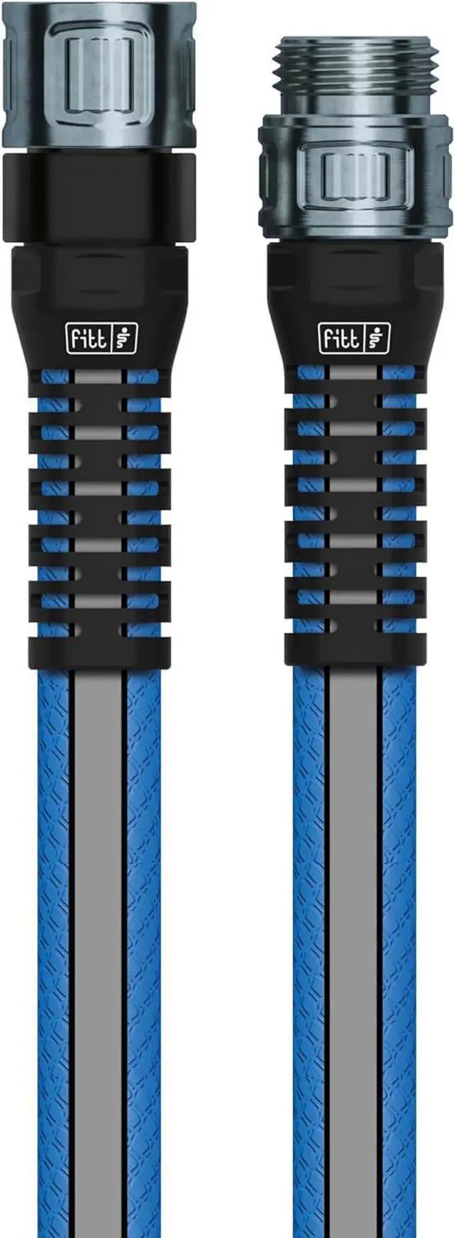 Alt view image 3 of 7 - FITT Hiflo Water Hose 100ft, Multipurpose Flat Garden Hose, Easy to Use and Long-lasting Performance, Light Blue and Grey