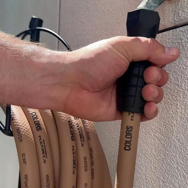 Alt view image 6 of 7 - Colors Garden Hose with SwivelGrip, 5/8 in. x 50 ft., Drinking Water Safe, Brown Mulch - HFZC550BRS