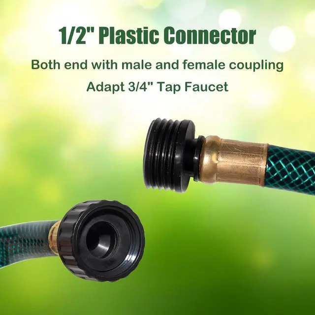 Alt view image 2 of 7 - Outdoor Garden Hose No Kink: Flexible and Leakproof - 15 FT 1/2 Inch Water Hoses with GHT Fittings for Women