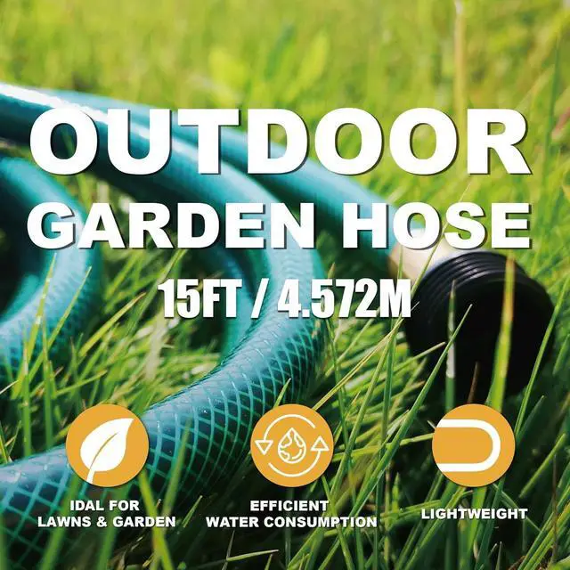 Alt view image 4 of 7 - Outdoor Garden Hose No Kink: Flexible and Leakproof - 15 FT 1/2 Inch Water Hoses with GHT Fittings for Women