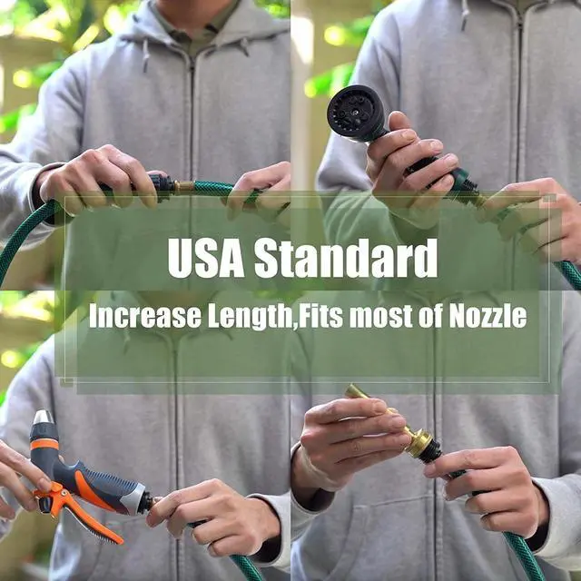 Alt view image 6 of 7 - Outdoor Garden Hose No Kink: Flexible and Leakproof - 15 FT 1/2 Inch Water Hoses with GHT Fittings for Women