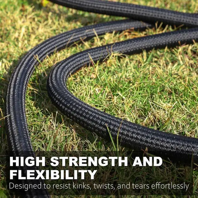 Alt view image 4 of 7 - Relxitl Garden Hose 50ft, Flexible Water Hose, Ultra Lightweight Non-Expanding hose With 10 Functon Sprayer, Leak proof, Pressure Resistant for Yard, OutdoorBlack 50FT