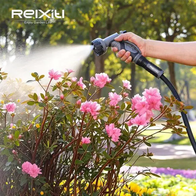 Alt view image 7 of 7 - Relxitl Garden Hose 50ft, Flexible Water Hose, Ultra Lightweight Non-Expanding hose With 10 Functon Sprayer, Leak proof, Pressure Resistant for Yard, OutdoorBlack 50FT