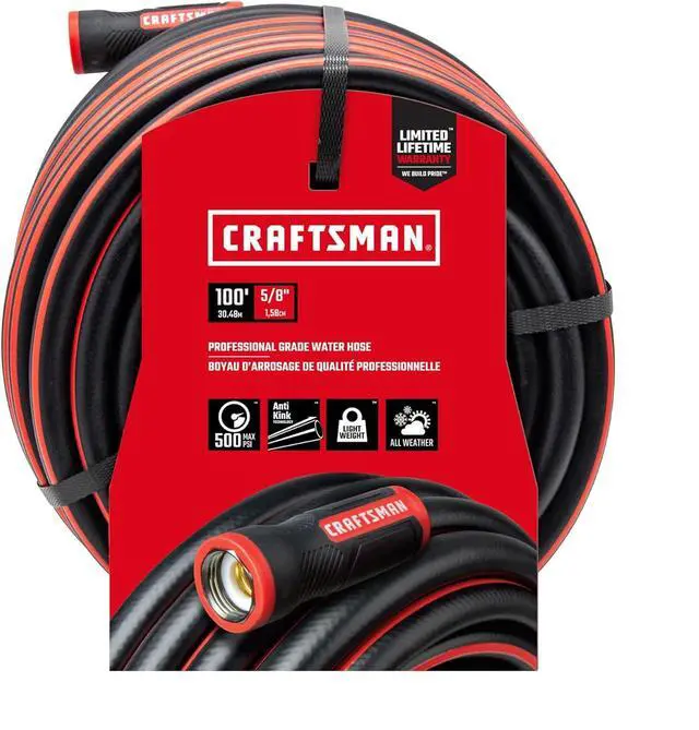 Main image of Craftsman 5/8 in. D X 100 ft. L Heavy Duty Professional Grade Garden Hose