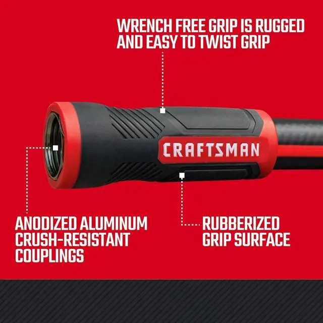 Alt view image 5 of 7 - Craftsman 5/8 in. D X 100 ft. L Heavy Duty Professional Grade Garden Hose