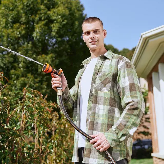 Alt view image 7 of 7 - Giraffe Hybrid Garden Hose 5/8" x 100ft, Custom Length, NO Kink, Flexible, Leakproof Hose with Male to Female Fittings, 600 Burst PSI