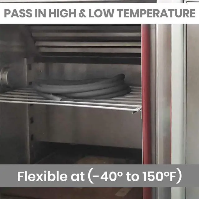 Alt view image 4 of 6 - YOTOO Heavy Duty Hybrid Garden Water Hose 5/8-Inch by 50-Feet 150 PSI Kink Resistant, Flexible with Swivel Grip Handle and 3/4" GHT Solid Brass Fittings, Gray