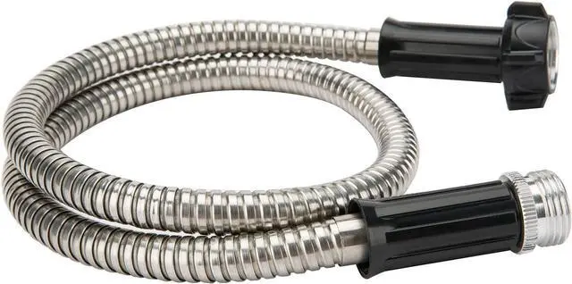 Alt view image 3 of 7 - Yanwoo 304 Stainless Steel 15 Feet Garden Hose with Female to Male Connector, Water Hose, Metal Hose, Outdoor Hose (15ft)