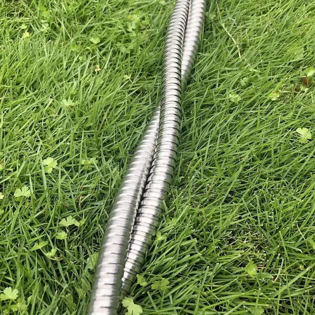 Alt view image 6 of 7 - Yanwoo 304 Stainless Steel 15 Feet Garden Hose with Female to Male Connector, Water Hose, Metal Hose, Outdoor Hose (15ft)