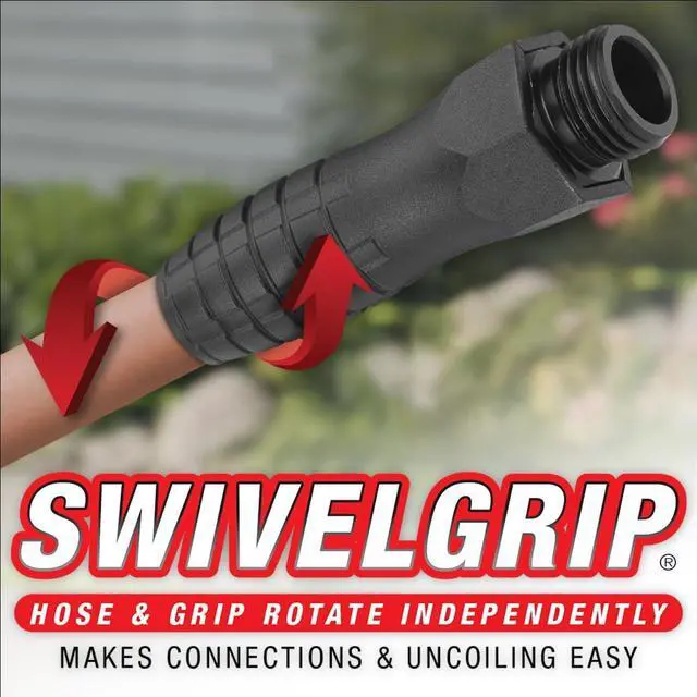 Alt view image 4 of 7 - Flexzilla Colors SwivelGrip® Garden Hose, 5/8" x 75', 3/4" - 11 1/2 GHT Fittings, Red Clay