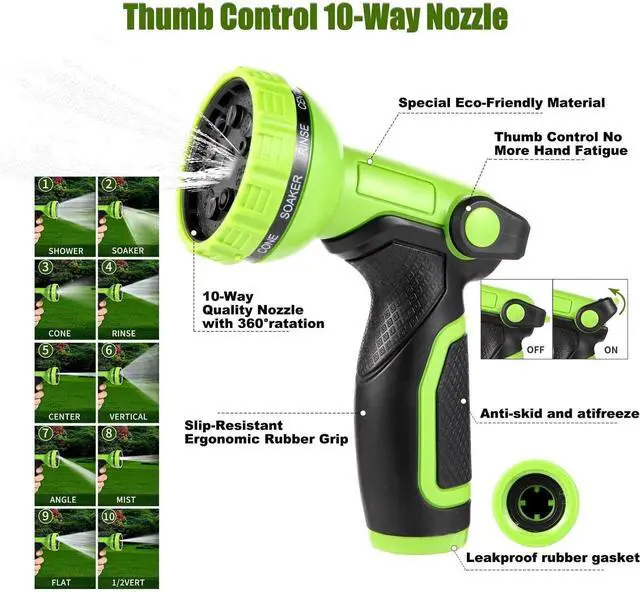 Alt view image 3 of 7 - Garden Hose 100 ft-Metal Water Hose -Flexible Lightweight Outdoor Yard Strong Durable Heavy Duty 304 Stainless Steel Hose Pipe with 10-Way Nozzle, Solid 3/4" Brass Connectors, No Kink Hose