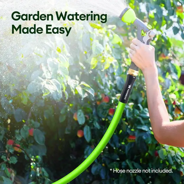 Alt view image 7 of 7 - 75 ft Garden Hose, 5/8 in ID, Heavy-Duty, Leakproof, Kink-Resistant Water Hose with Swivel Brass Fittings, 600 PSI Burst Rating, Ideal for Car Wash & Lawn Watering