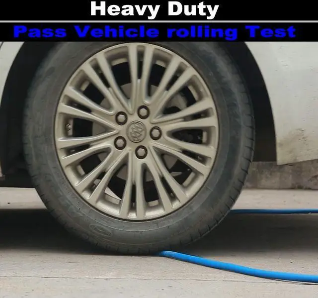 Alt view image 6 of 6 - YOTOO Heavy Duty Hybrid Garden Water Hose 5/8-Inch by 25-Feet 150 PSI Kink Resistant, Flexible with Swivel Grip Handle and 3/4" GHT Solid Brass Fittings, Blue