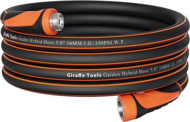 Main image of Giraffe Tools Garden Hose 25ft x 5/8", Water Hose Heavy Duty, Flexible, Lightweight Hybrid Hose with Swivel Handle, Male to Female Fittings, Burst 600 PSI