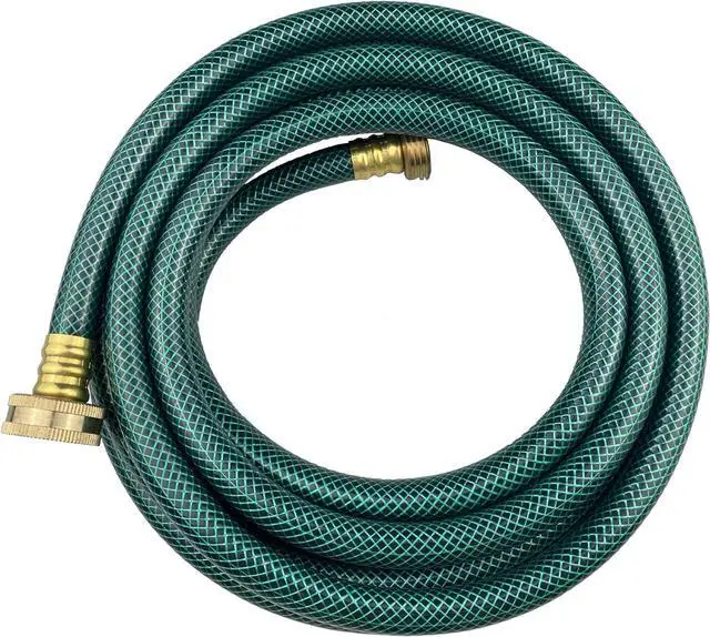 Main image of PVC Garden Hose 1/2 Inch Green Heavy Duty Water Hose with Solid Brass Fittings,No Leaking, Flexible,for outdoors,Lawns,Patio (15 FT, Green, Brass Fittings)