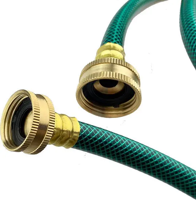 Alt view image 3 of 7 - PVC Garden Hose 1/2 Inch Green Heavy Duty Water Hose with Solid Brass Fittings,No Leaking, Flexible,for outdoors,Lawns,Patio (15 FT, Green, Brass Fittings)