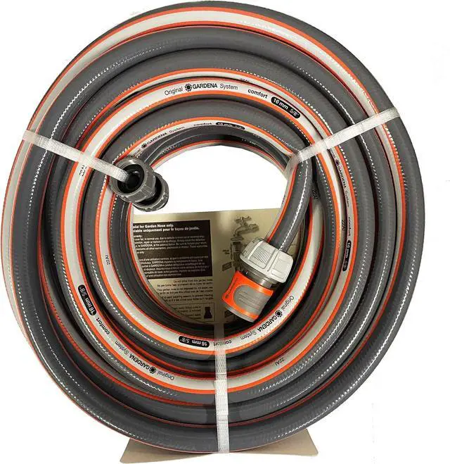Alt view image 3 of 3 - GARDENA (39000) 50 Foot 5/8" Heavy-Duty Quick Connect Hose, Heavy-Duty 5-Ply Design, Includes Quick Connectors and Adadpters, Kink-Resistant