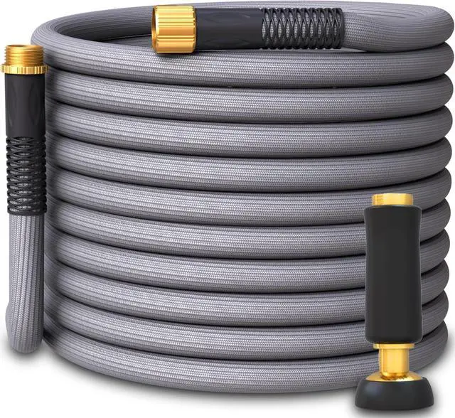 Main image of TITAN Garden Hose | Flexible, Lightweight, Kink-Free & Durable Hybrid Water Hose with Heavy Duty Brass Connectors & High-Pressure Jet Nozzle (75FT x 5/8)