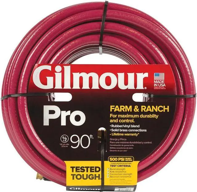 Alt view image 2 of 7 - Gilmour Farm & Ranch Hose 5/8 Inch x 90 Feet, Red (829901-1001)