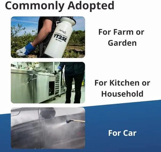 Alt view image 5 of 6 - Sprayers Plus YT25E Battery Sprayer in Lawn and Garden - 12V Lithium-ion with Viton Seals & O-Ring, Brass Wand & Nozzle & Shoulder Strap, Yard Sprayer, Lawn Care,2gallon