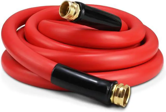 Main image of Garden Hose 10 ft x 5/8 Hot Water Hose,-50°F to 190°F,Heavy Duty Burst 600Psi Flexible Upgraded Rubber Hoses,3/4 Solid Fittings for All-weather Outdoor Lawn & Garden