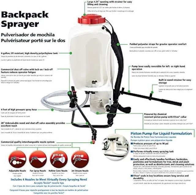 Alt view image 2 of 5 - SOLO 425 4-Gallon Piston Backpack Sprayer, Wide Pressure Range up to 90 psi