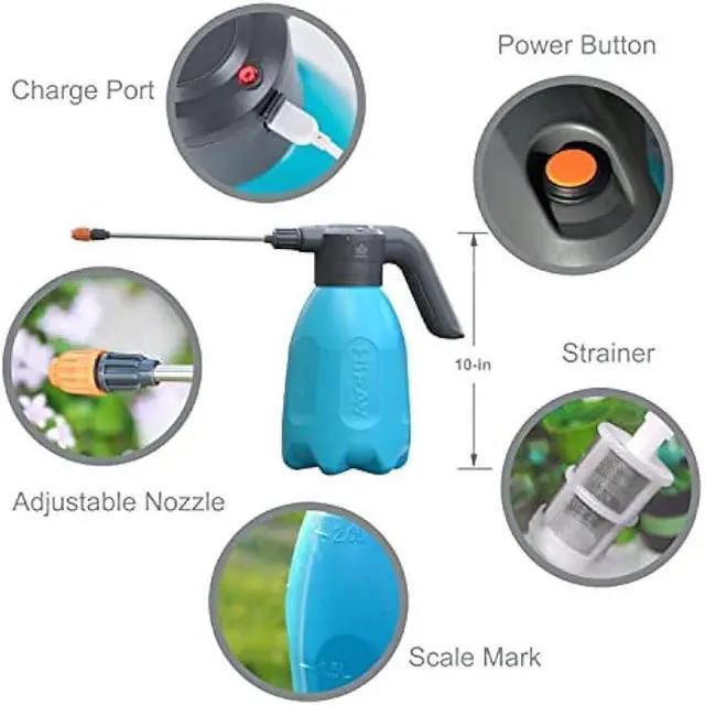 Alt view image 2 of 6 - ES2-PRO Electric Spray Bottle 2L/0.5Gallon, Rechargeable Battery Powered Sprayer Spray 60 Bottles On a Single Charge, Automatic Plant MisterPump Sprayer,Indoor Watering Can for Plants
