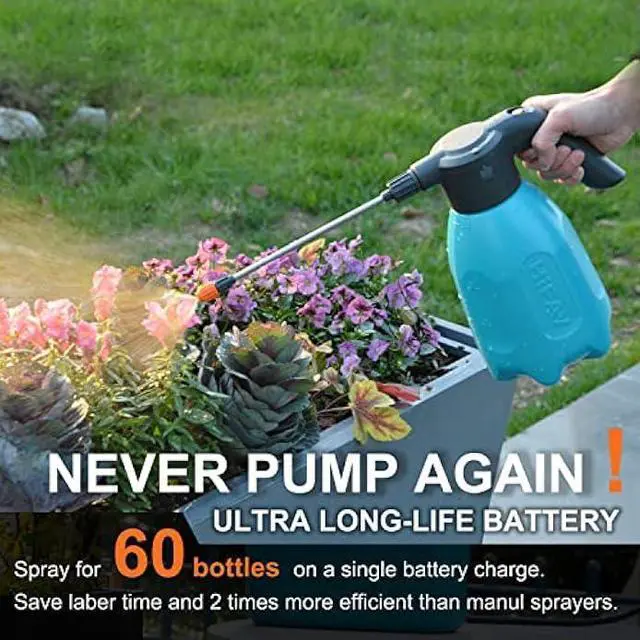 Alt view image 4 of 6 - ES2-PRO Electric Spray Bottle 2L/0.5Gallon, Rechargeable Battery Powered Sprayer Spray 60 Bottles On a Single Charge, Automatic Plant MisterPump Sprayer,Indoor Watering Can for Plants
