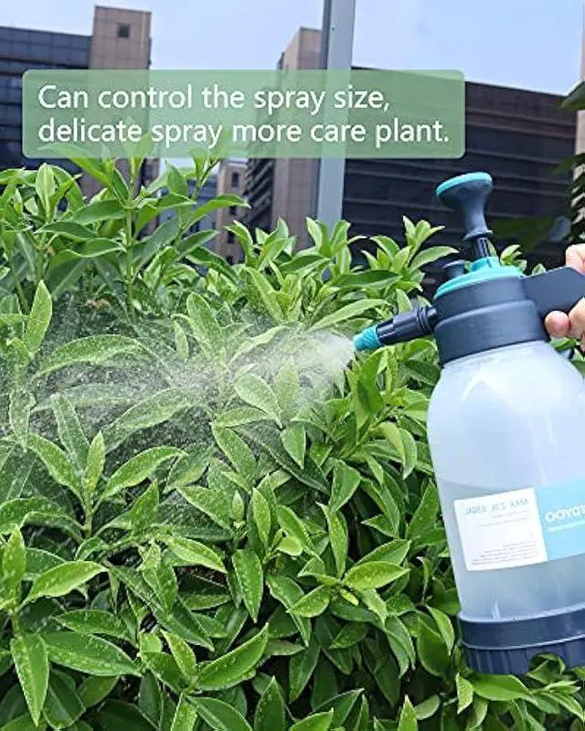 Alt view image 3 of 5 - 0.5 Gallon Garden Pump Sprayer, Hand Held Garden Sprayer, Water Spray Unit with Adjustable Nozzle and Extra Extended Spray