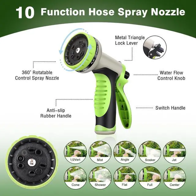 Alt view image 5 of 7 - 25FT Metal Garden Hose 304 Stainless Steel Flexible Water Hose - No Kink & Tangle Heavy Duty Pipe with Nozzle, Durable 3/4 Brass Fittings and Valve - Rust Proof Puncture Proof for Yard Lawn