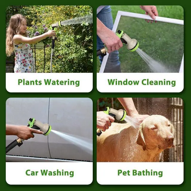 Alt view image 6 of 7 - 25FT Metal Garden Hose 304 Stainless Steel Flexible Water Hose - No Kink & Tangle Heavy Duty Pipe with Nozzle, Durable 3/4 Brass Fittings and Valve - Rust Proof Puncture Proof for Yard Lawn