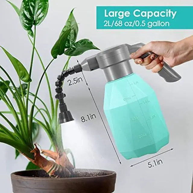 Alt view image 4 of 5 - 0.5 Gallon Electric Spray Bottle Plant Mister for Indoor/Outdoor Plants, 2L Automatic Watering Can Rechargeable Battery Powered Sprayer with Adjustable Spout for Garden, Fertilizing, Cleaning
