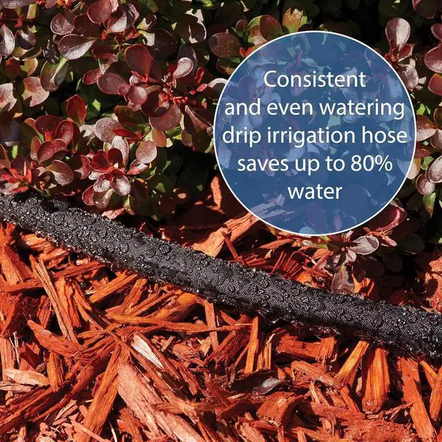 Alt view image 7 of 7 - Gilmour 25' Black Flat Weeper Soaker Hose for Garden Beds, Drip Irrigation Outdoor Hose, Flexible Garden Hose for Vegetable Gardens, Flower Beds, Lawns, and Orchards