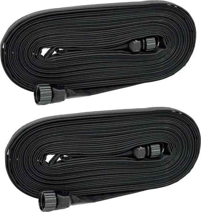 Main image of Rocky Mountain Goods Soaker Hose Flat (75 Pack of 2)- Heavy Duty Double Layer Design - Saves 70% Water - Consistent Drip Throughout Hose - Leakproof Guarantee - Garden/Vegetable Safe