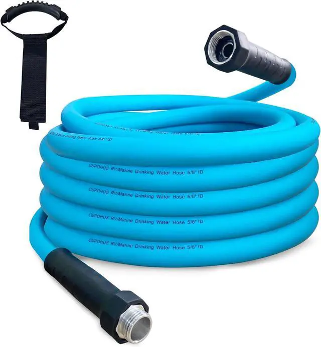Main image of Cupohus RV Drinking Water Hose 35FT with Storage Strap, No Kinking 5/8''ID Premium Fresh Water Hose for RV, Marine, Camper, Truck, Car, Garden