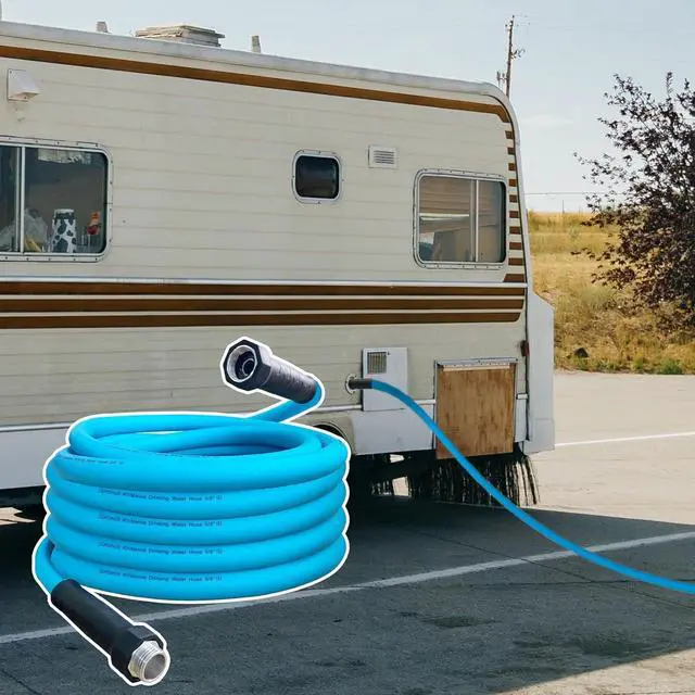 Alt view image 7 of 7 - Cupohus RV Drinking Water Hose 35FT with Storage Strap, No Kinking 5/8''ID Premium Fresh Water Hose for RV, Marine, Camper, Truck, Car, Garden