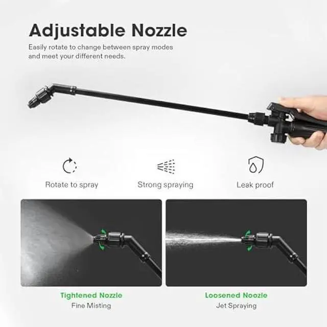 Alt view image 2 of 5 - VIVOSUN 2.1Gal/8L Pump Pressure Sprayer, Pressurized Water Spray Bottle with Adjustable Shoulder Strap, Adjustable Nozzle, Safety Valve & Additional Seals, Ideal for Watering, Fertilizing, Cleaning