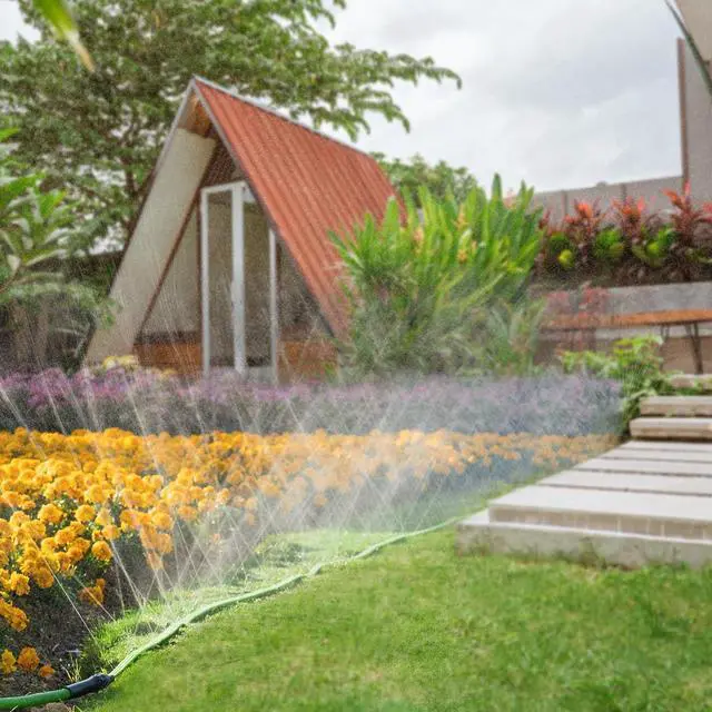 Alt view image 6 of 6 - Sprinkler Soaker Hose 75FT with Holes, Garden Watering Hose with Stakes, Drip Hose Sprinkler, Efficient Saving Water for Lawn Garden and Yard, Leakproof