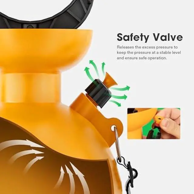 Alt view image 3 of 5 - VIVOSUN 2.1Gal/8L Pump Pressure Sprayer, Pressurized Water Spray Bottle with Adjustable Shoulder Strap, Adjustable Nozzle, Safety Valve & Additional Seals, Ideal for Watering, Fertilizing, Cleaning