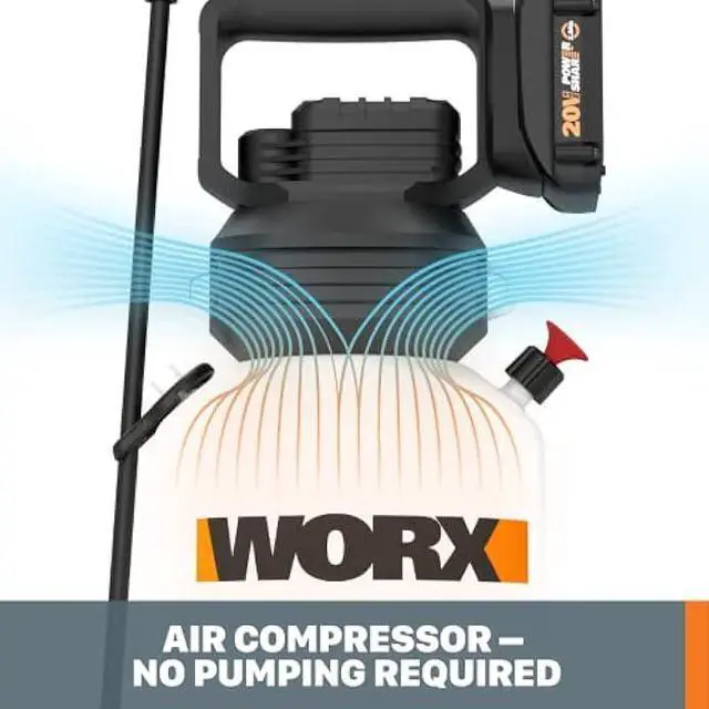 Alt view image 3 of 6 - Worx WG829 20V Power Share 2-Gallon Cordless Yard Sprayer