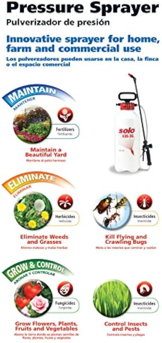 Alt view image 4 of 5 - Solo 430-3G 3-Gallon Farm and Garden Handheld Sprayer, with Shut-off Valve and Unbreakable Wand