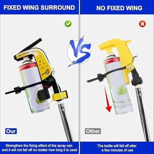Alt view image 3 of 6 - Spray Can Extension Pole Adaptor,Adjustment Sprayer Bracket Adaptor for Wasp/Hornet/Bee Spray Long Range,Spray Paint,Window Cleaner,Tree Pruning Sealer Spray,Spray Can Trigger Handle(Black)