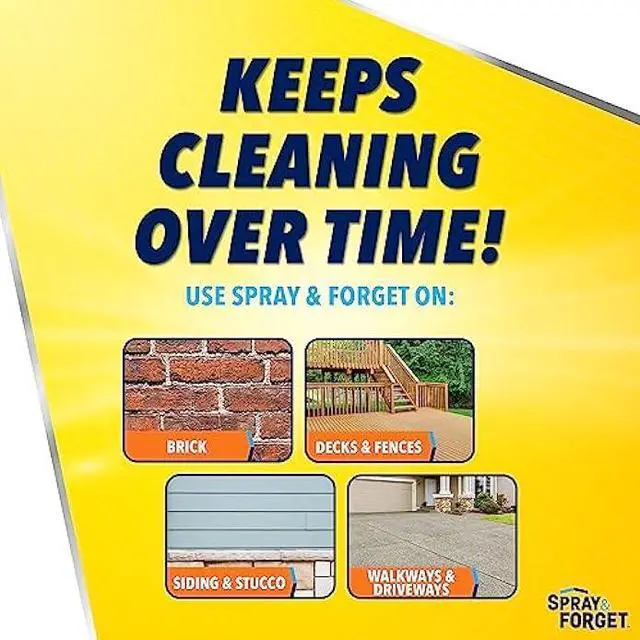 Alt view image 4 of 6 - Spray & Forget Ready-to-Use House & Deck Outdoor Cleaner - Nested Trigger Spray Bottle - 1 Gallon