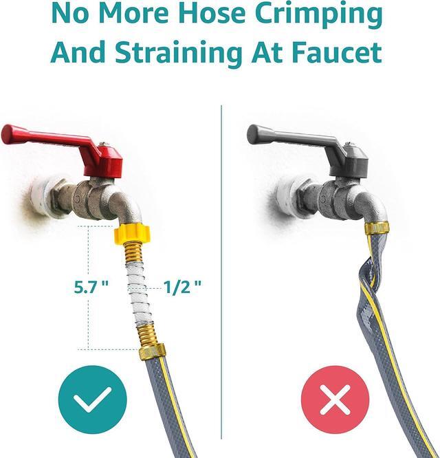 Alt view image 2 of 7 - AQUA CREST Flexible Hose Protector-Eliminates Hose Crimping and Straining at Faucets and Water Connections for RV, Garden & Car Wash Hose Extension Adapter, Pack of 2