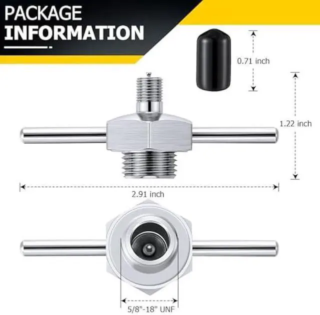 Alt view image 3 of 5 - Feekoon Compatible with Vaper 19487 Spot Sprayer Filling Cap, Filler Cap Assembly Compatible with Non Aerosol Spot Sprayer, T Bar Cap with Gasket, Valve Core, Valve Cap