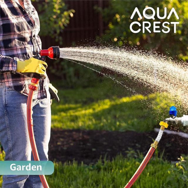 Alt view image 6 of 7 - AQUA CREST Flexible Hose Protector-Eliminates Hose Crimping and Straining at Faucets and Water Connections for RV, Garden & Car Wash Hose Extension Adapter, Pack of 2