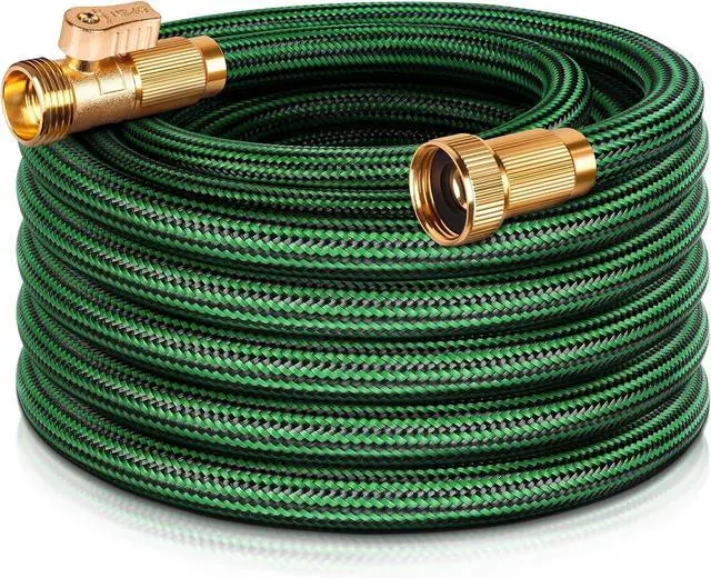 Main image of NON-EXPANDABLE Garden Hose 25ft, Heavy Duty Flexible Water Hose, Kink Resistant Lightweight Hybrid Hose with Durable Fabric Skin, Leakproof Hose Male to Female Fittings