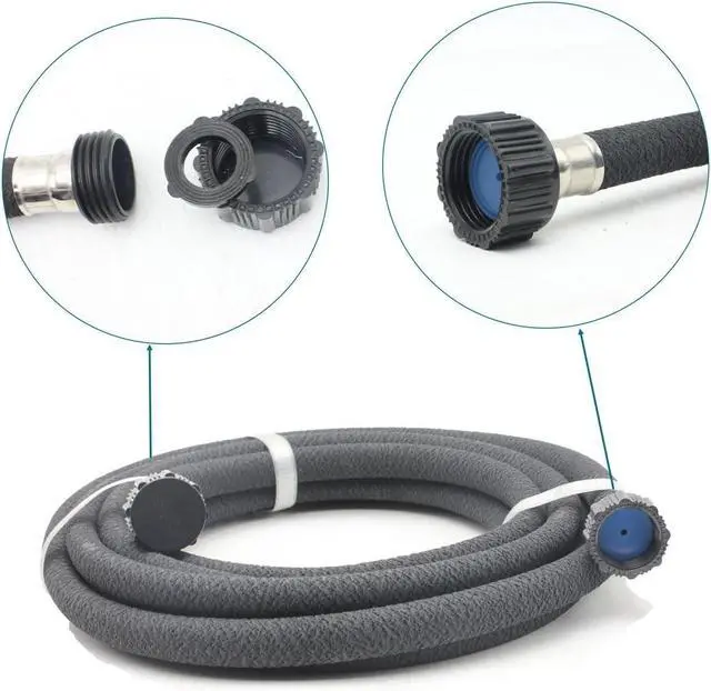 Alt view image 3 of 7 - Soaker Hose with Connector 5/8in Diameter 25FT 50FT Black Garden Water Hose Flower Bed and Lawn Lightweight Hose (50FT)