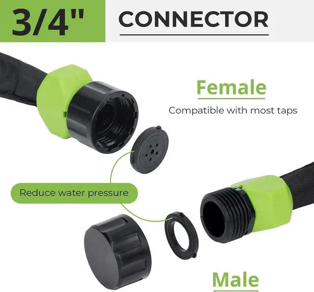 Alt view image 2 of 7 - Flat Soaker Hose 15 ft Save 70% Water, Leakproof Design Double Layer Sprinkler Hose Drip Hose for Garden Bed