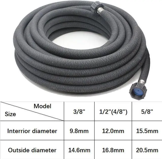 Alt view image 3 of 6 - Taisia 5/8" Soaker Hose 30 ft Round Rubber Garden Soaker Hoses, Heavy Duty Drip Hose for Watering Irrigation, Water Seeper Soaker Hoses for Garden, Lawn and Plants